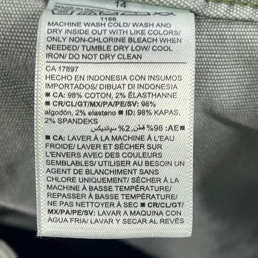 Old Navy Pants Women 14 Green Utility Carpenter High Waisted Cinch Back Canvas - Picture 10 of 16